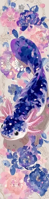 Free printable axolotl bookmark featuring a beautiful axolotl